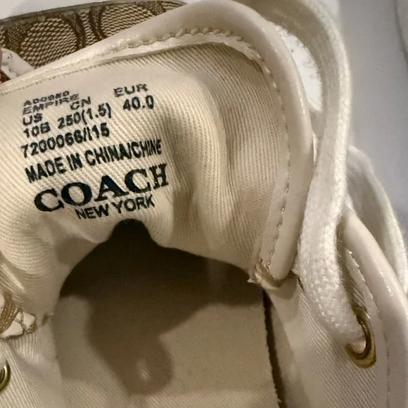 Coach Brown Signature Canvas Low Top Sneakers - Picture 4 of 4
